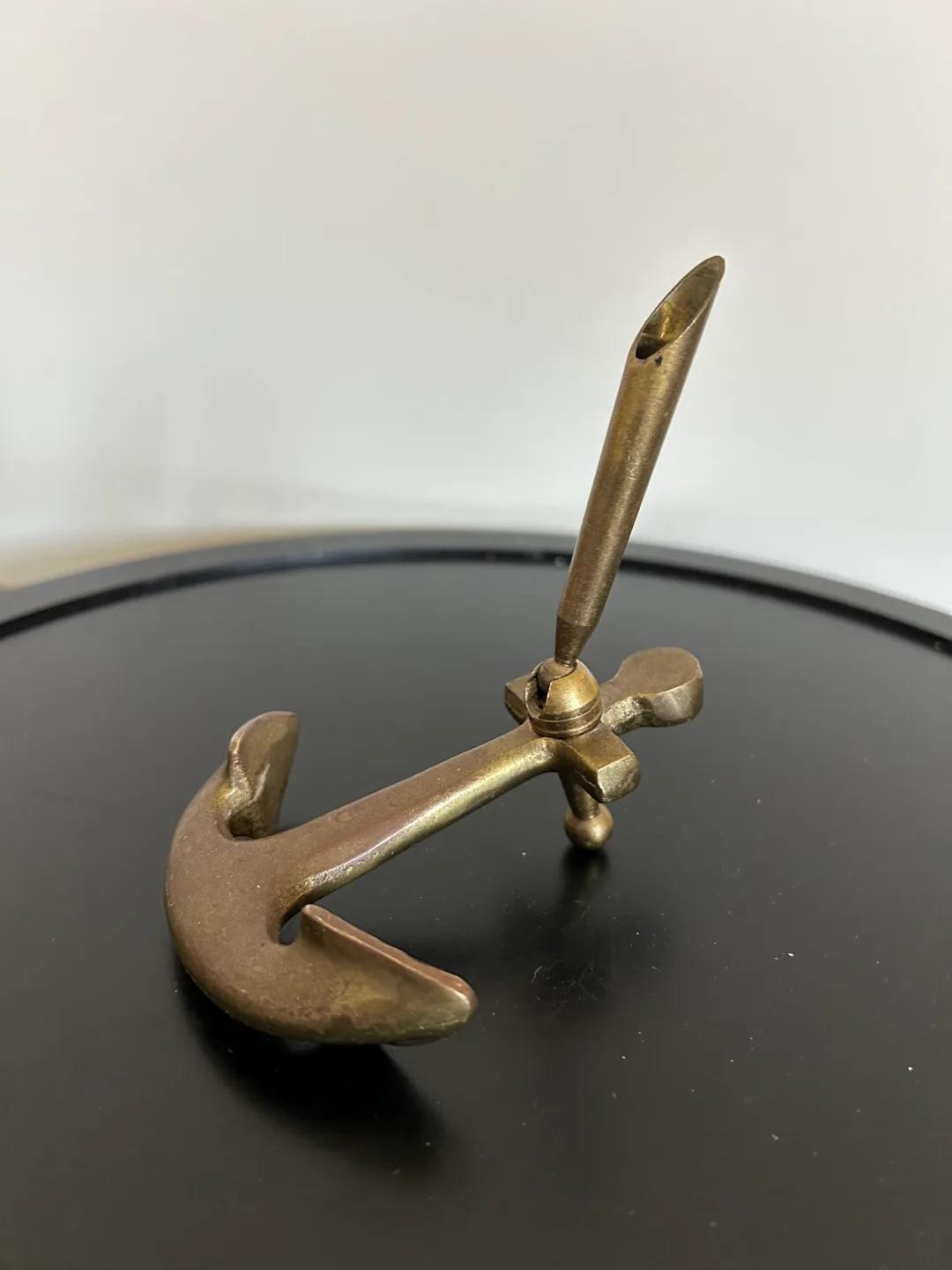 Vintage Solid Brass Anchor Pen Holder thumbnail