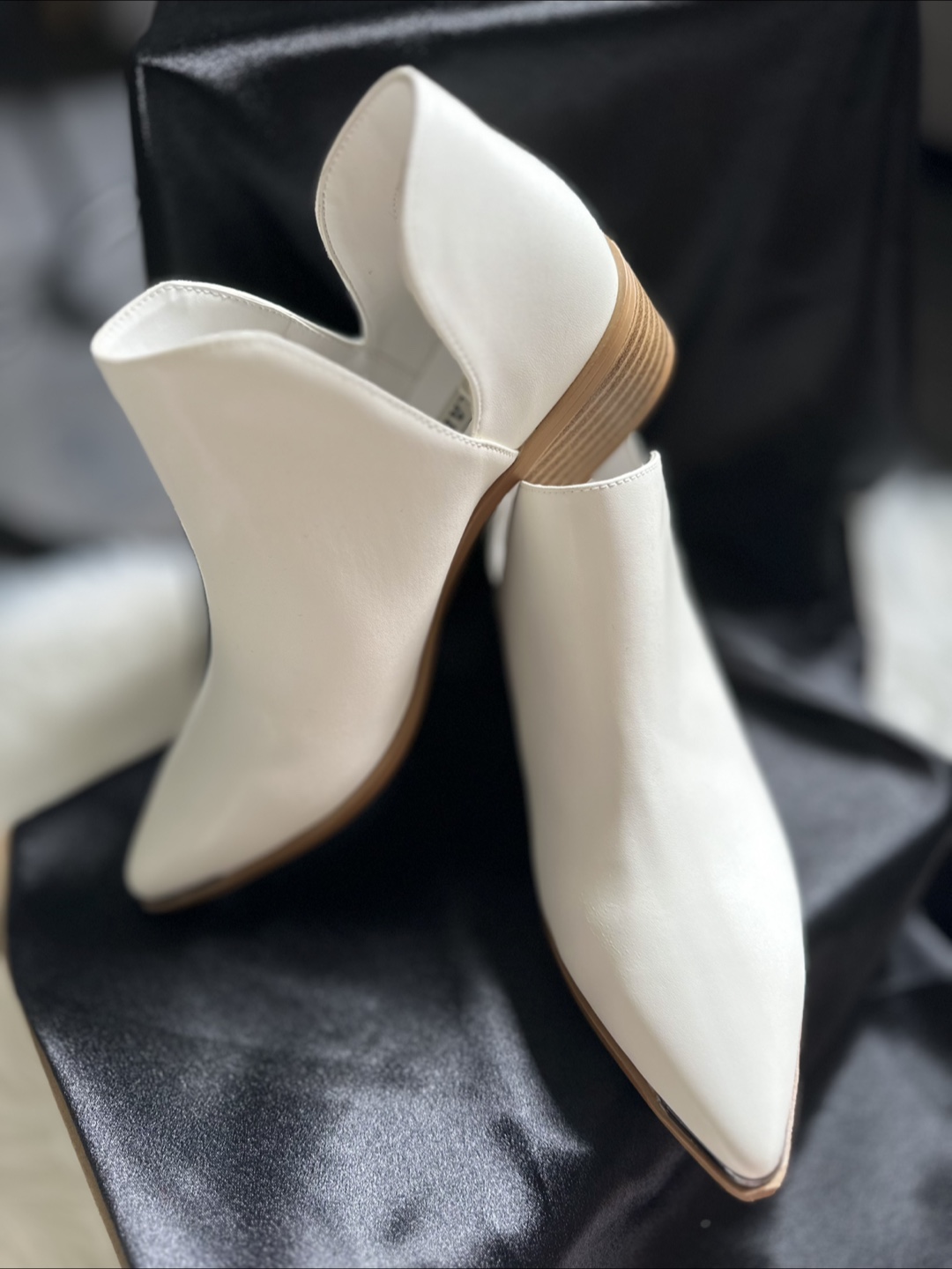 White Leather Booties - photo 3