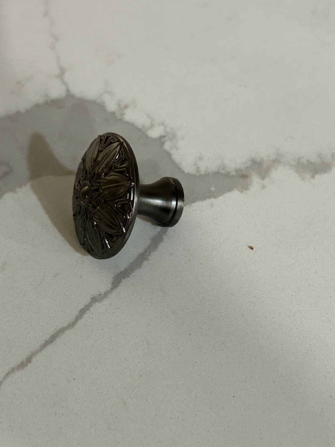 Dark Grey Ornate Cabinet Knob - photo 2