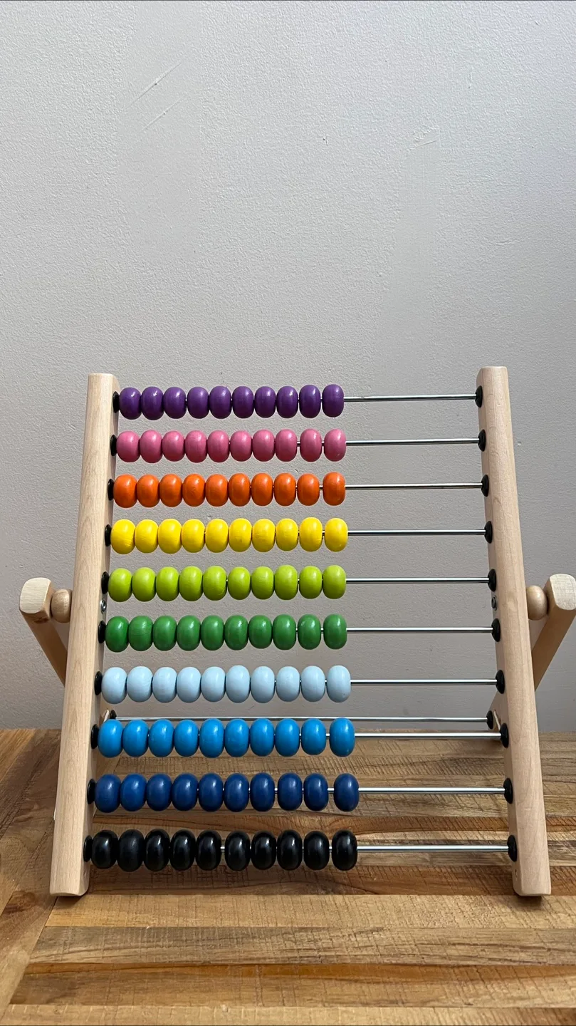 IKEA Wooden Rainbow Abacus Toy thumbnail