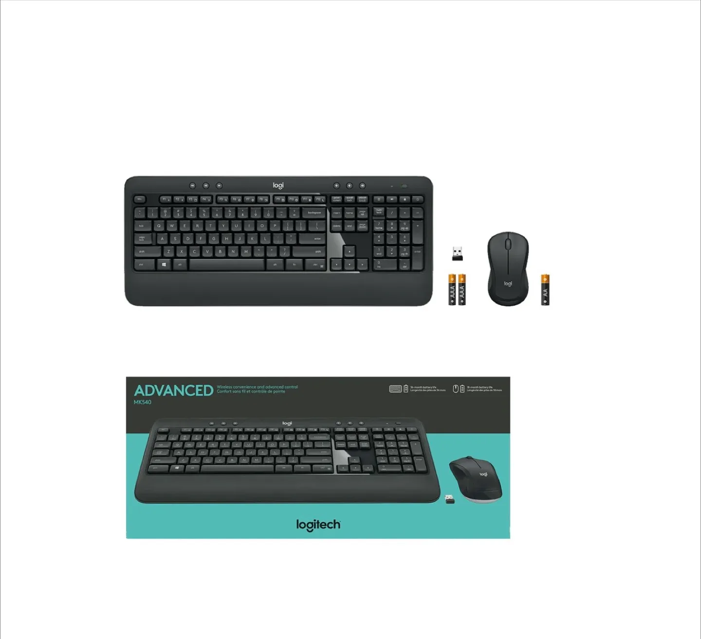 Brand new Logitech MK540 Wireless Keyboard and Mouse Combo thumbnail