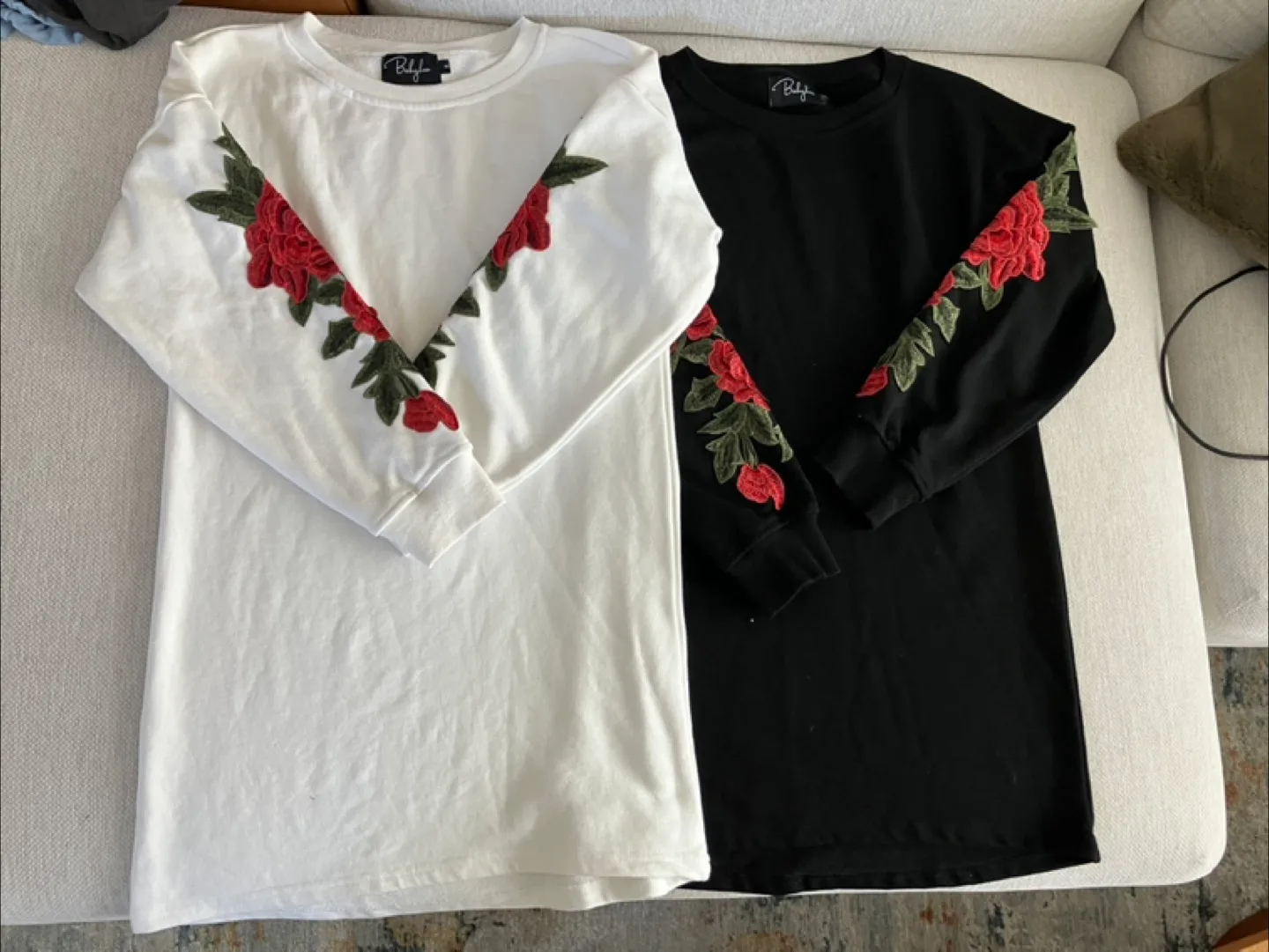 Pair of Babyboo Rose Embroidered Sweatshirts thumbnail