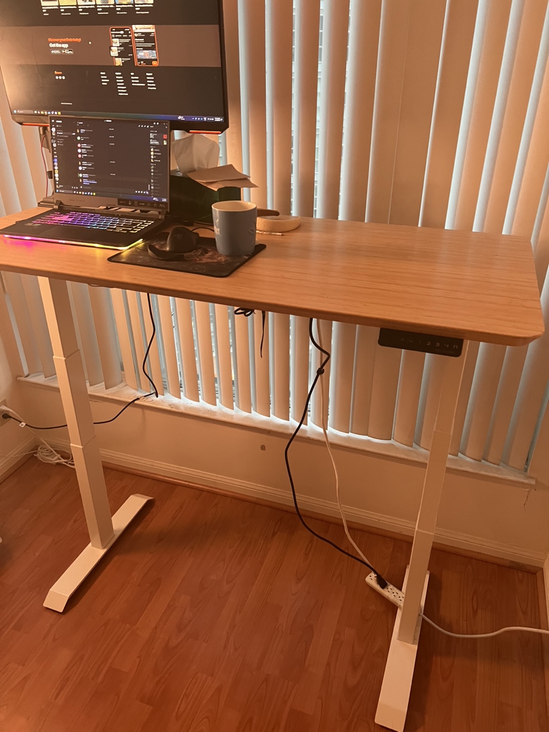 Standing Desk with MotionGrey Frame
