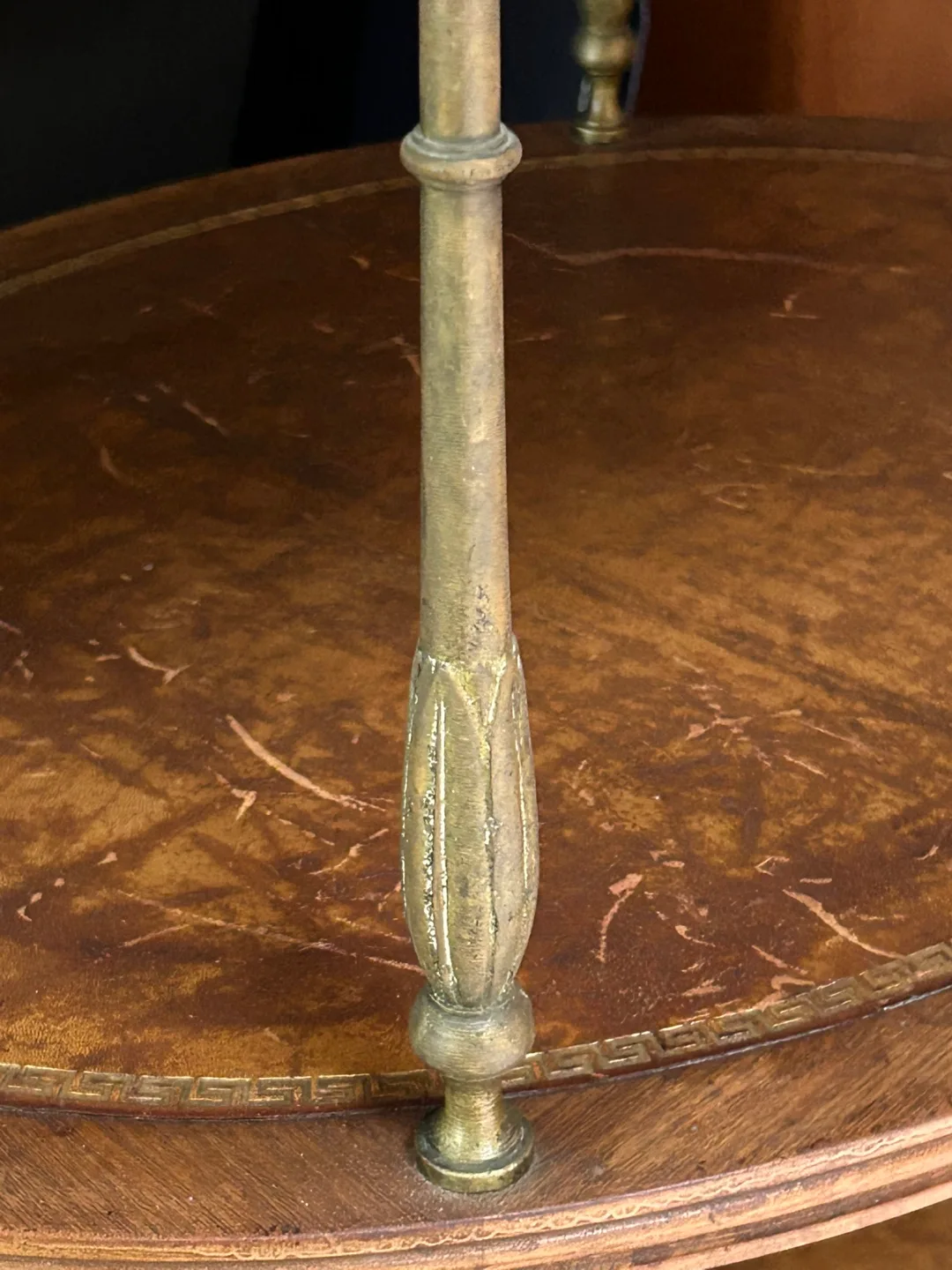 $300 Antique Etagere 3 level end table night stand bar image indicator(5)