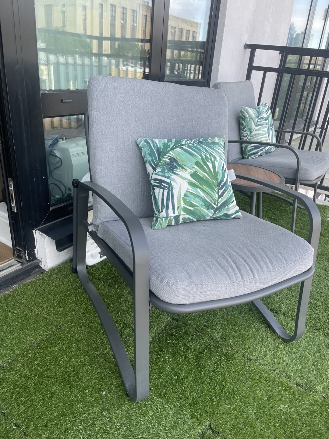 3-Piece Outdoor Patio Furniture Set - 2 Chairs and Side Table - photo 3