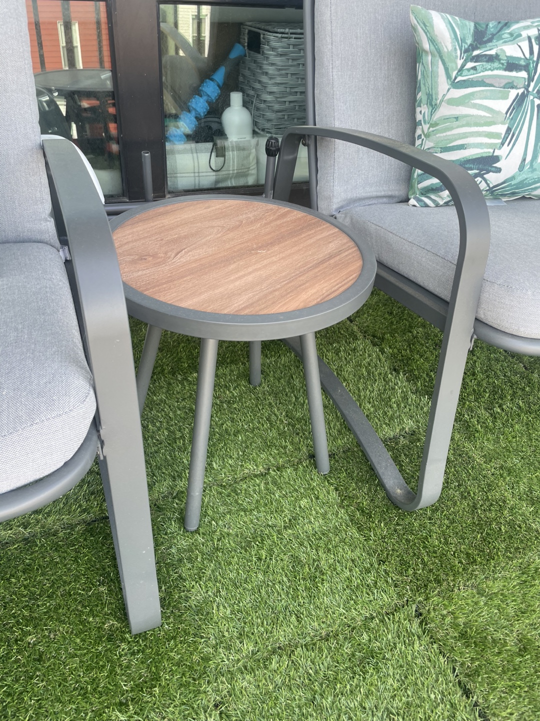 3-Piece Outdoor Patio Furniture Set - 2 Chairs and Side Table - photo 2