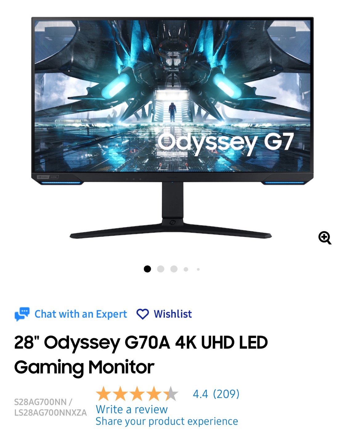 Samsung Odyssey G70A 28" 4K UHD Gaming Monitor - photo 2