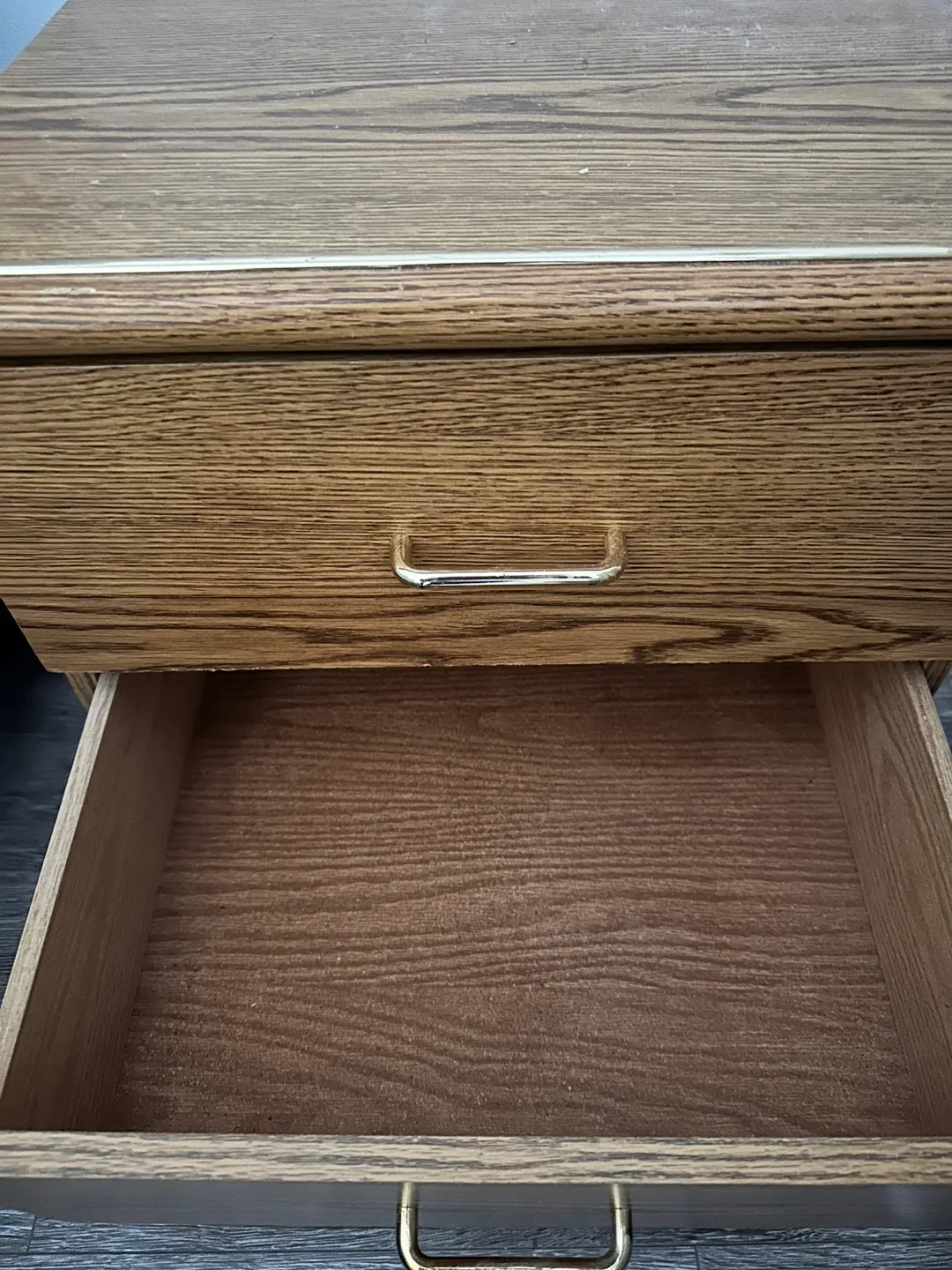 “MOVING”  Two-Drawer Wooden Nightstand.  #freecycle image indicator(3)
