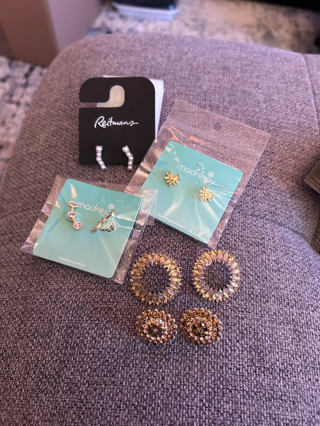 Five Pairs of Earrings - 4 pairs are NEW! image indicator(3)