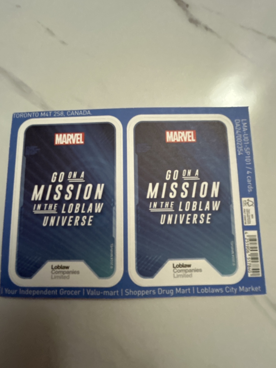 #freecycle  Marvel Loblaws Collector Cards