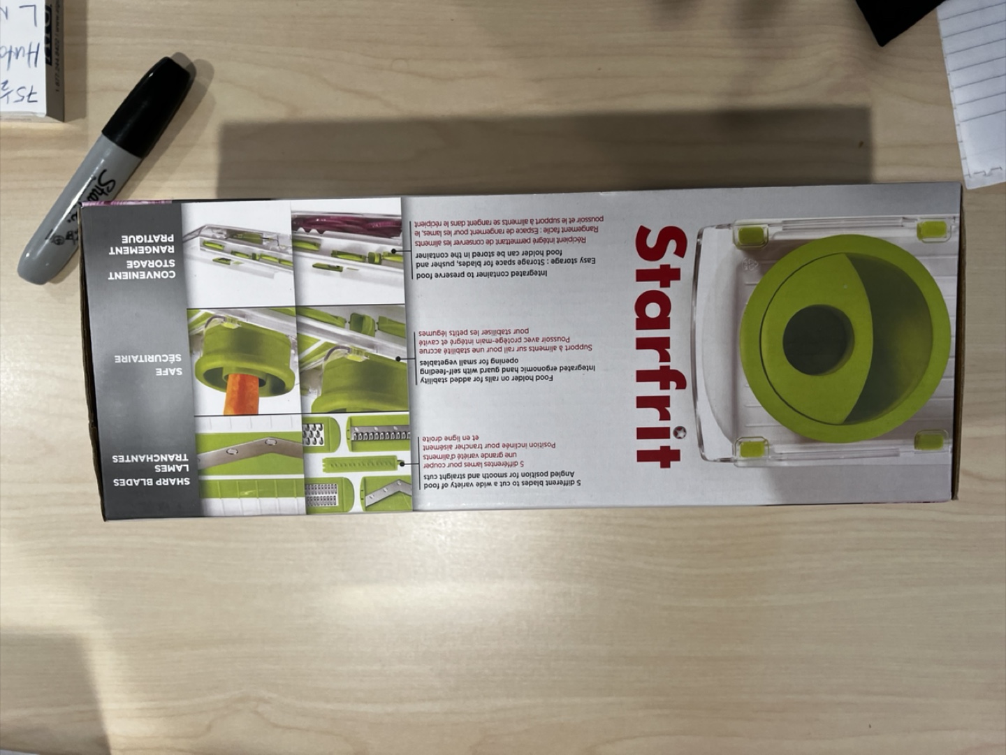 Starfrit Easy Mandoline Slicer with 5 Blades