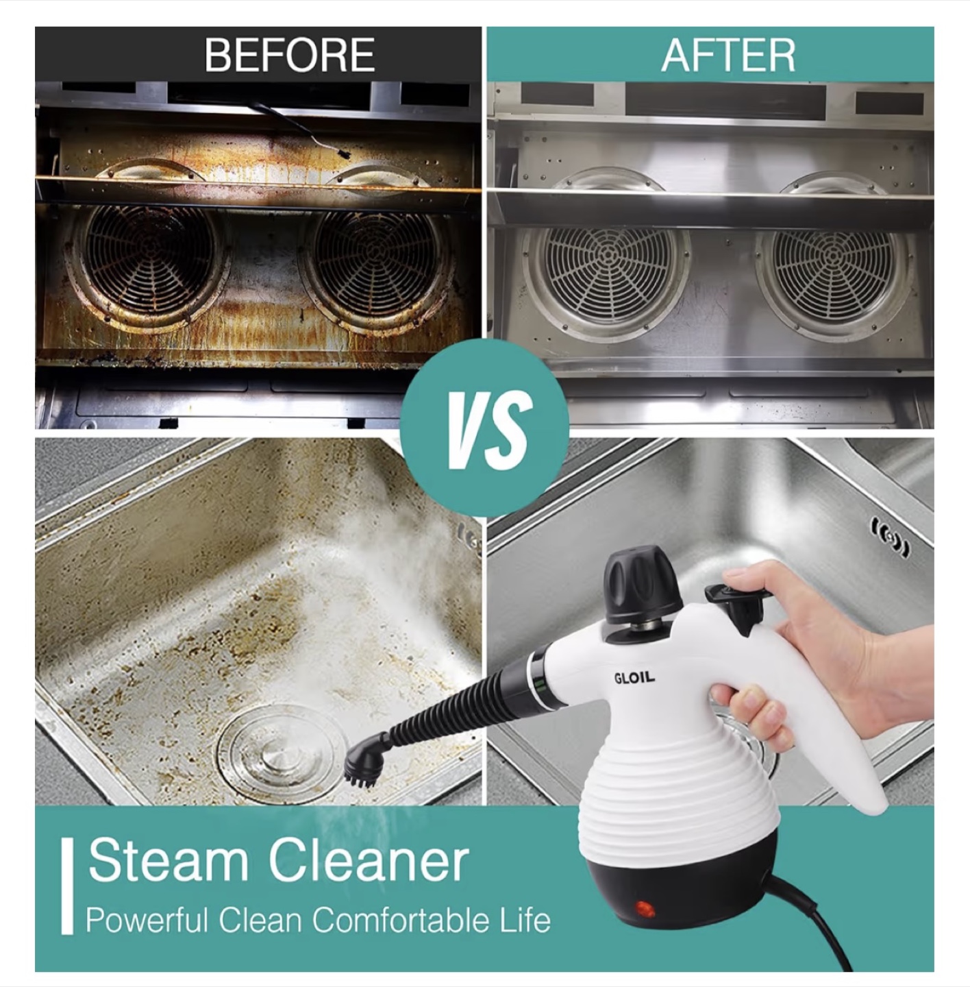 GLOIL High-Temperature Steam Cleaner with Attachments - photo 4