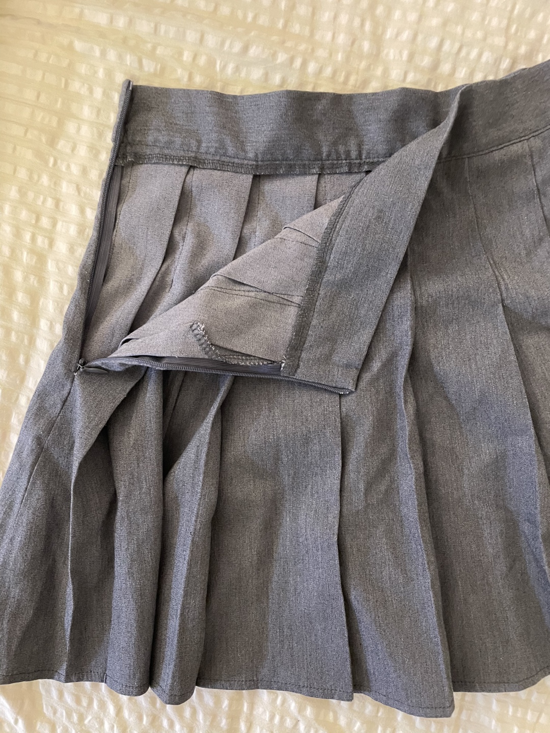 Grey Pleated Mini Skirt - photo 4