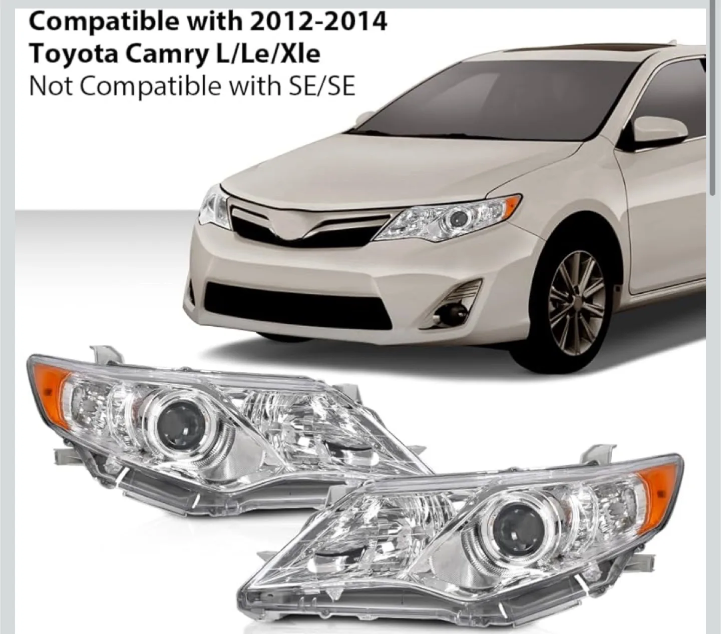 2012-2014 Toyota Camry Headlights (L/LE/XLE) thumbnail