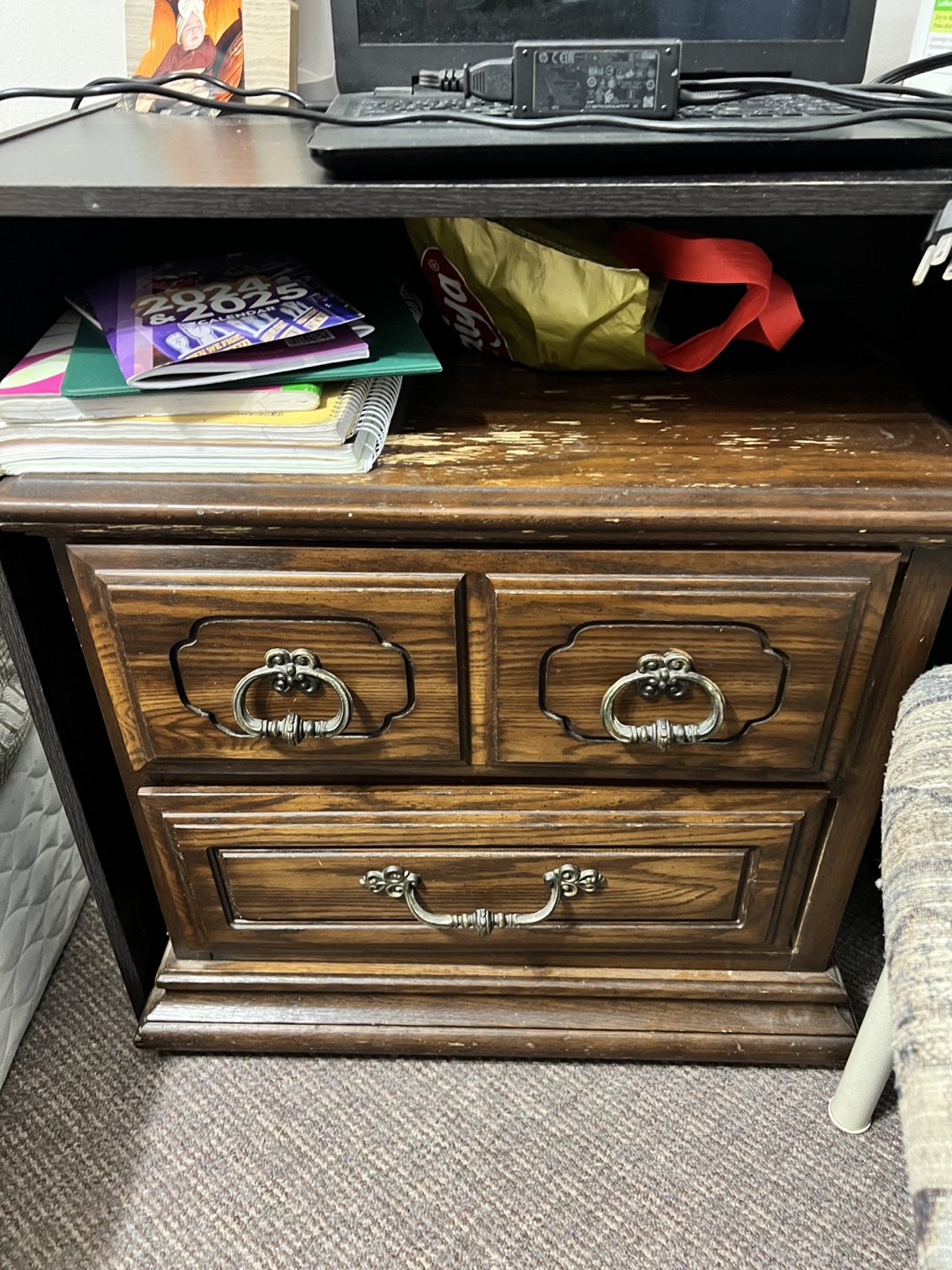 Vintage Wooden Nightstand - photo 2