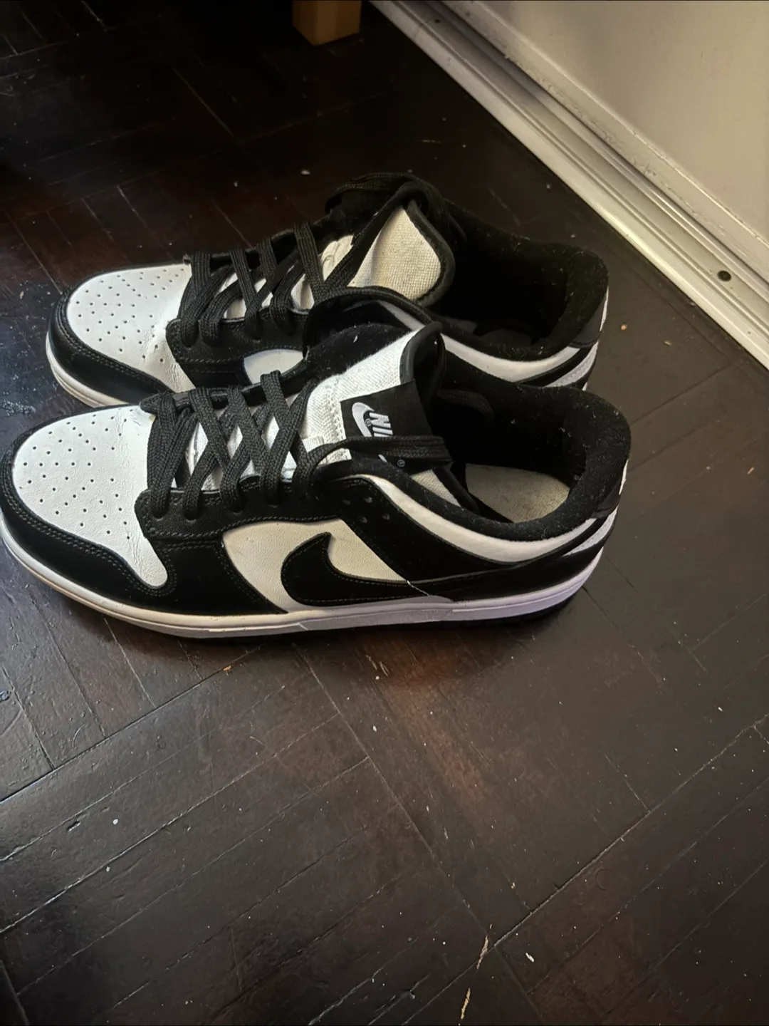 Nike Dunk Low Retro Black White Women's Size 7 thumbnail