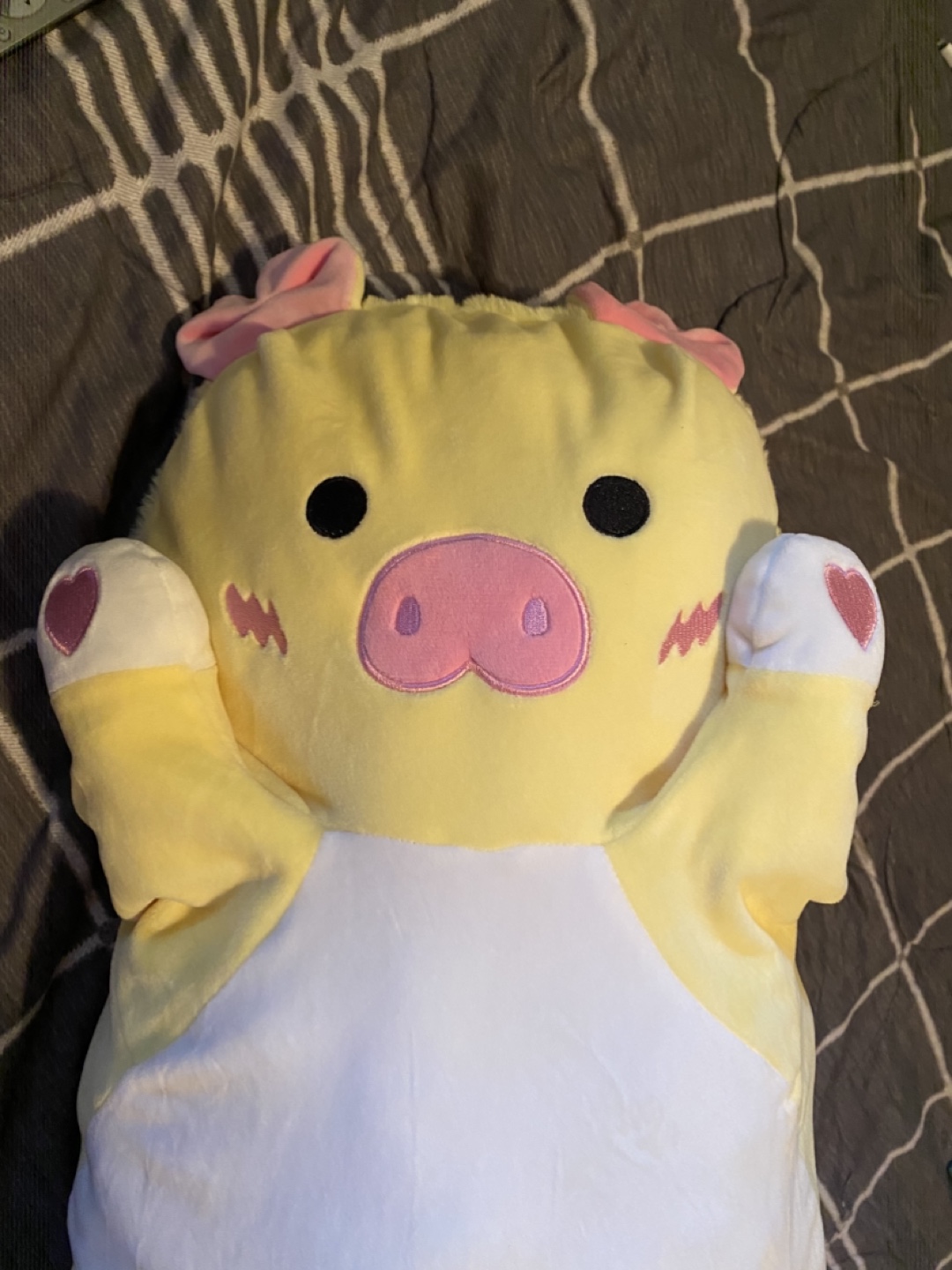 Yellow Pig Plushie Pillow