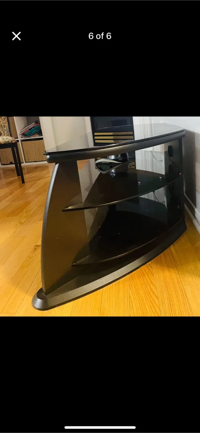 Black Corner TV Stand image indicator(3)