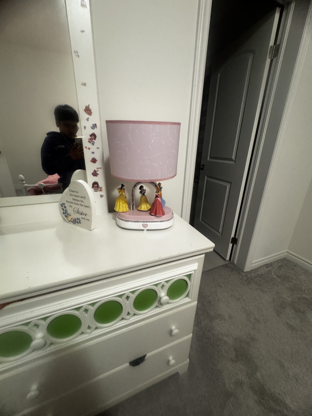 White metal queen bed frame & dresser - photo 2