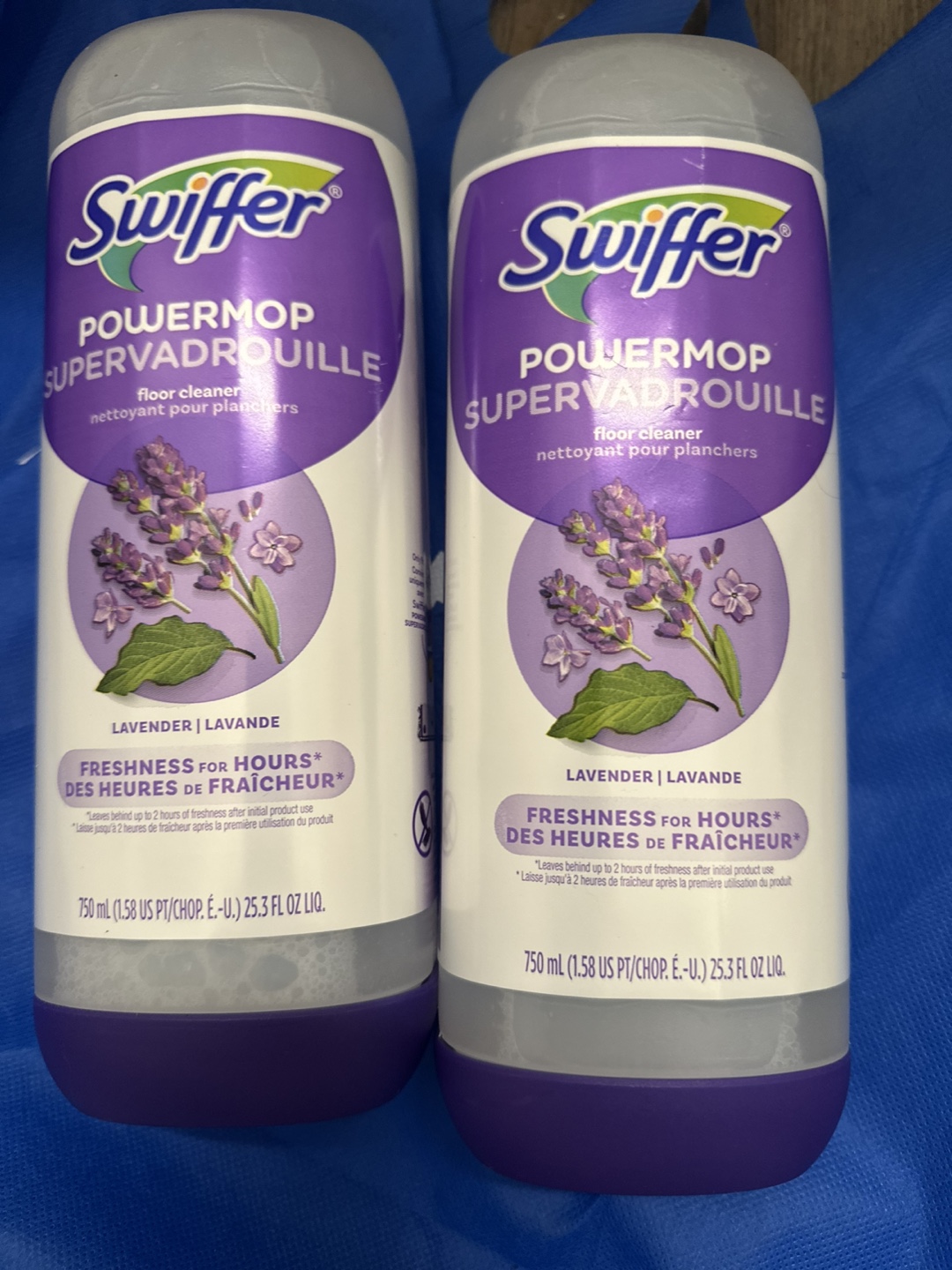 Two Swiffer Powermop Superdrouille Floor Cleaners - Lavender