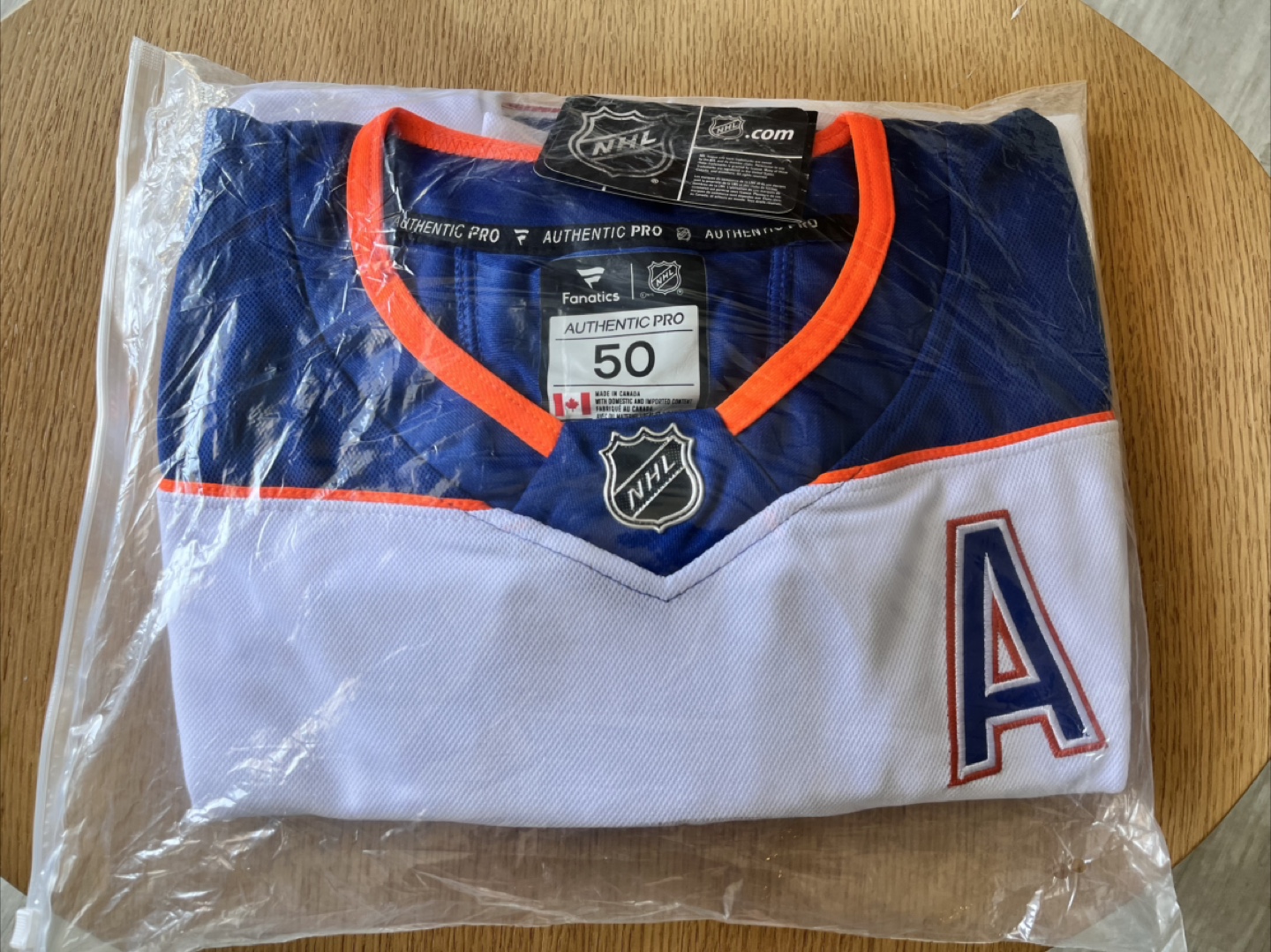 Fanatics NHL Oilers Jersey Hyman and Draisaitl (Away)