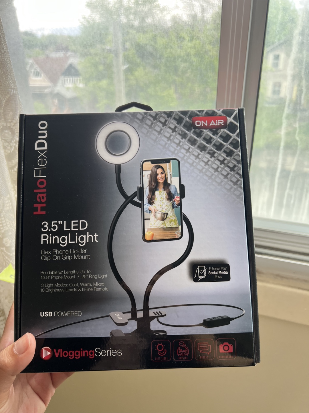 HaloFlex Duo 3.5" LED Ring Light with Flex Phone Holder