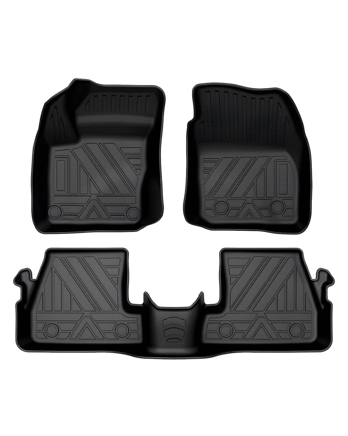 FIILINES Floor Mats Fit for Ford Focus 2012-2018 All Weather TPE thumbnail
