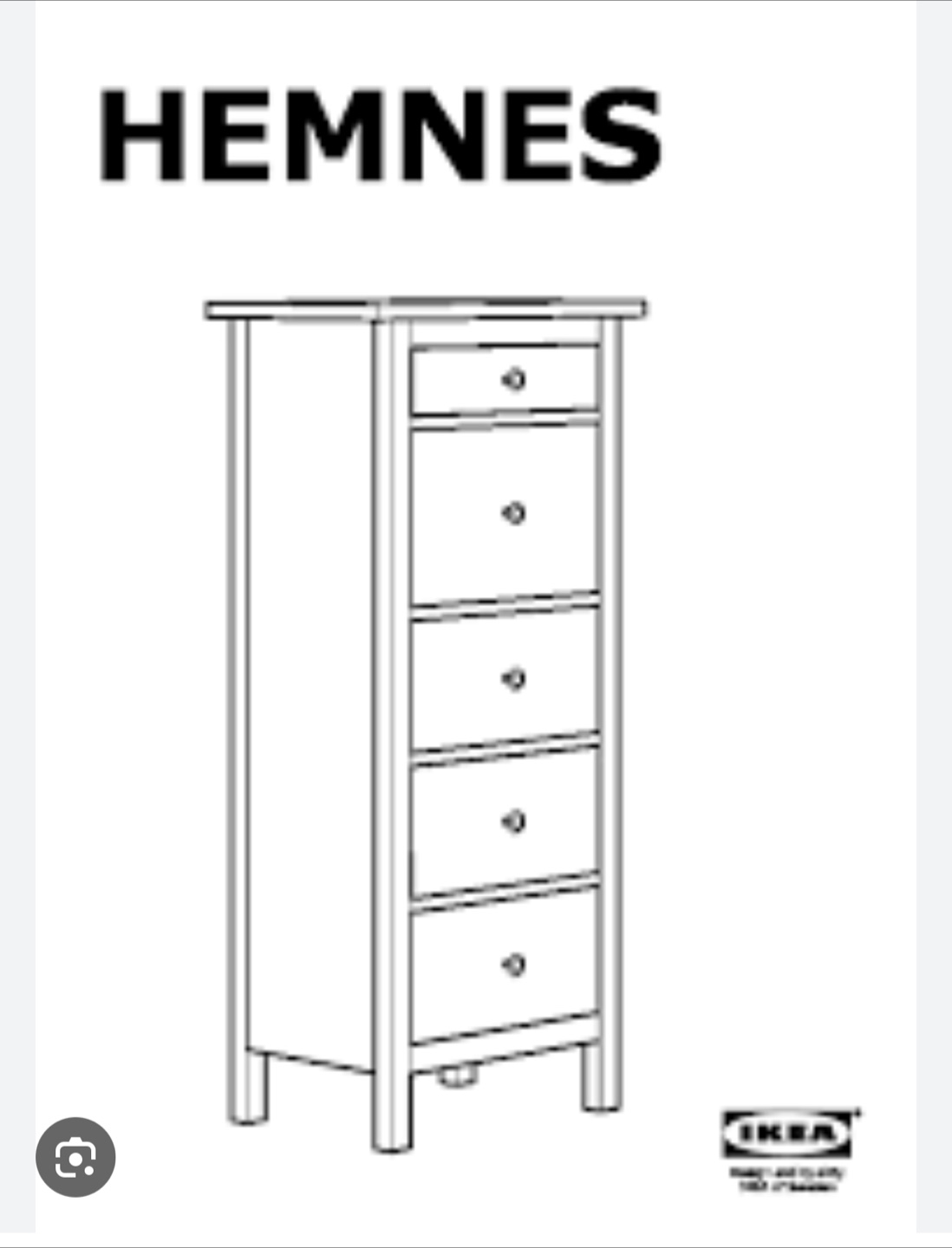 IKEA HEMNES 5-Drawer Chest - Black-Brown - photo 2
