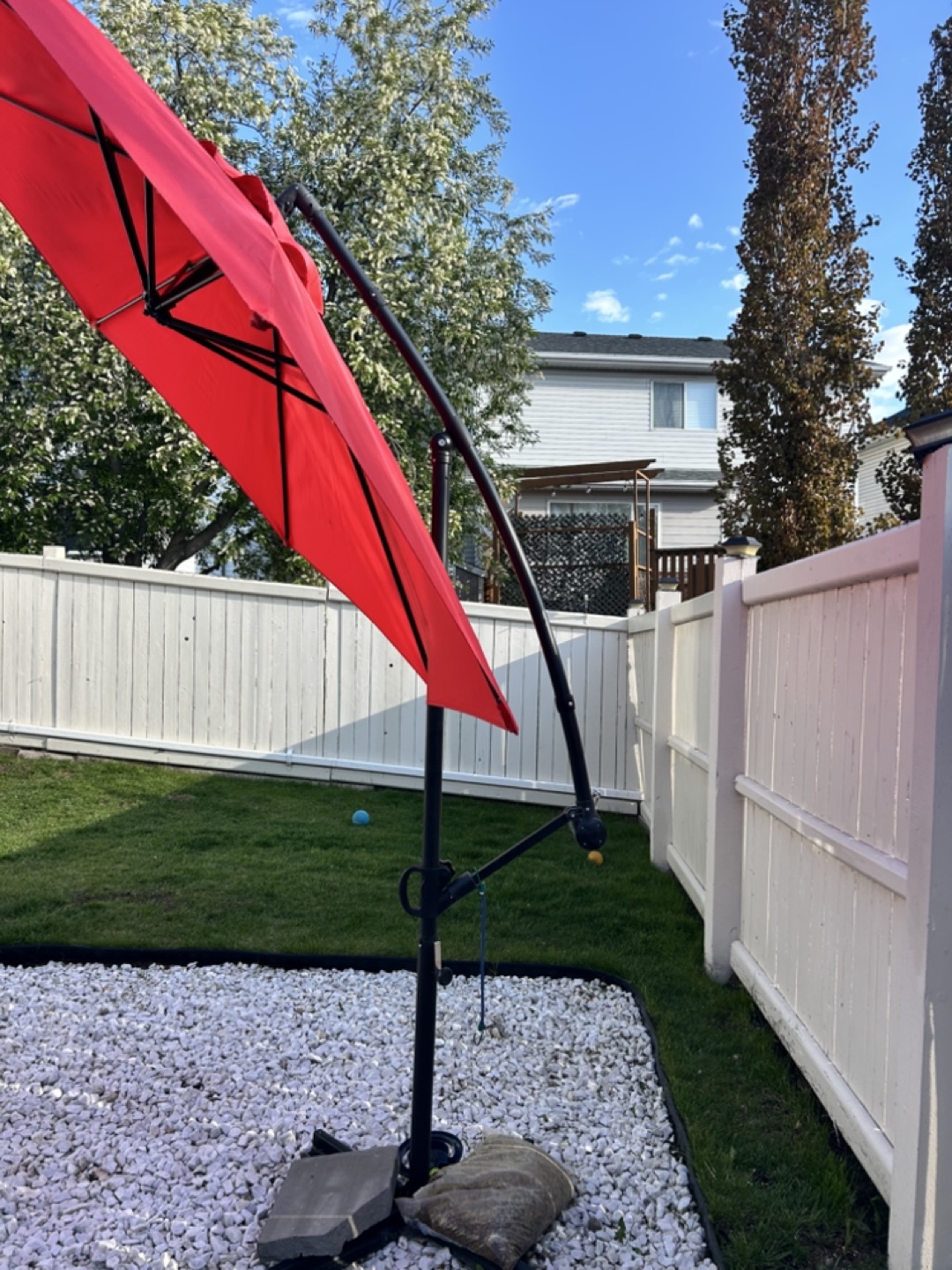 Red Cantilever Patio Umbrella - photo 3
