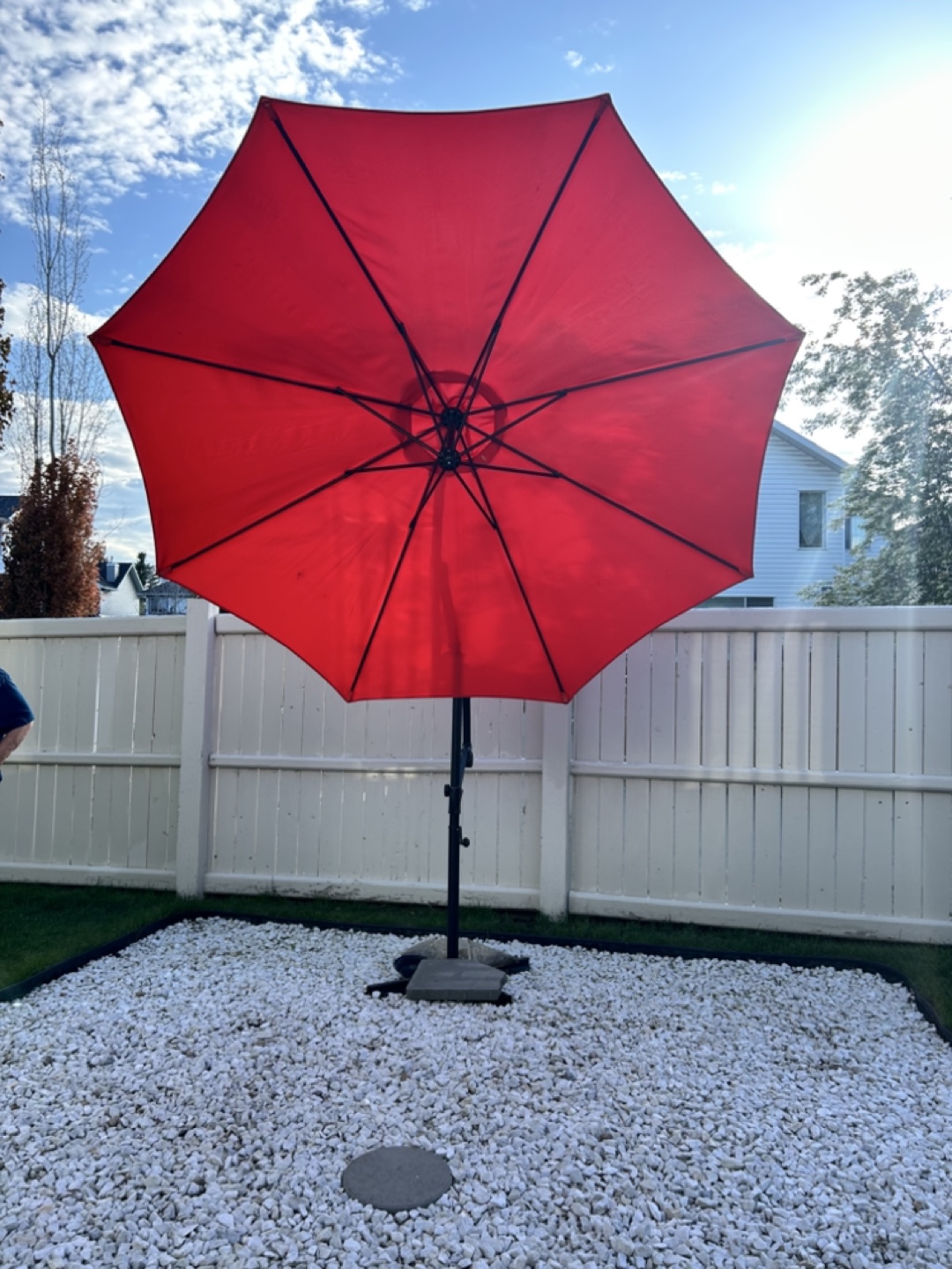 Red Cantilever Patio Umbrella - photo 2
