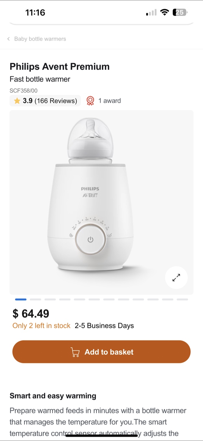 Pair of Philips Avent Premium Baby Bottle Warmers