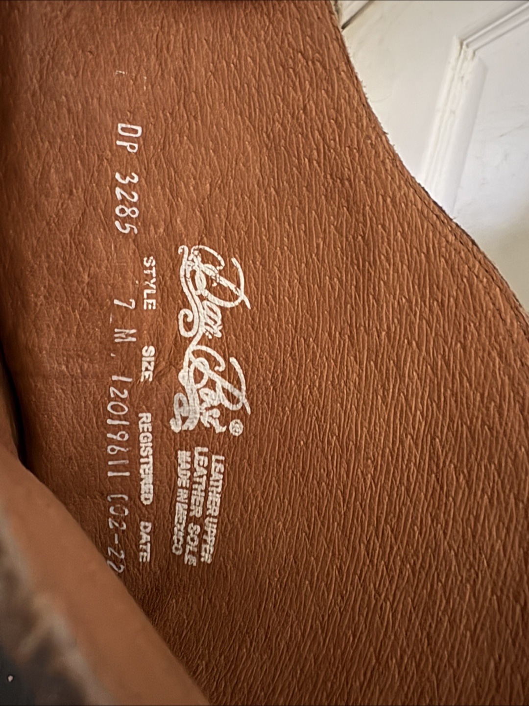 Lammle's Western Wear Brown Leather Long Boots, Size 7 - photo 2
