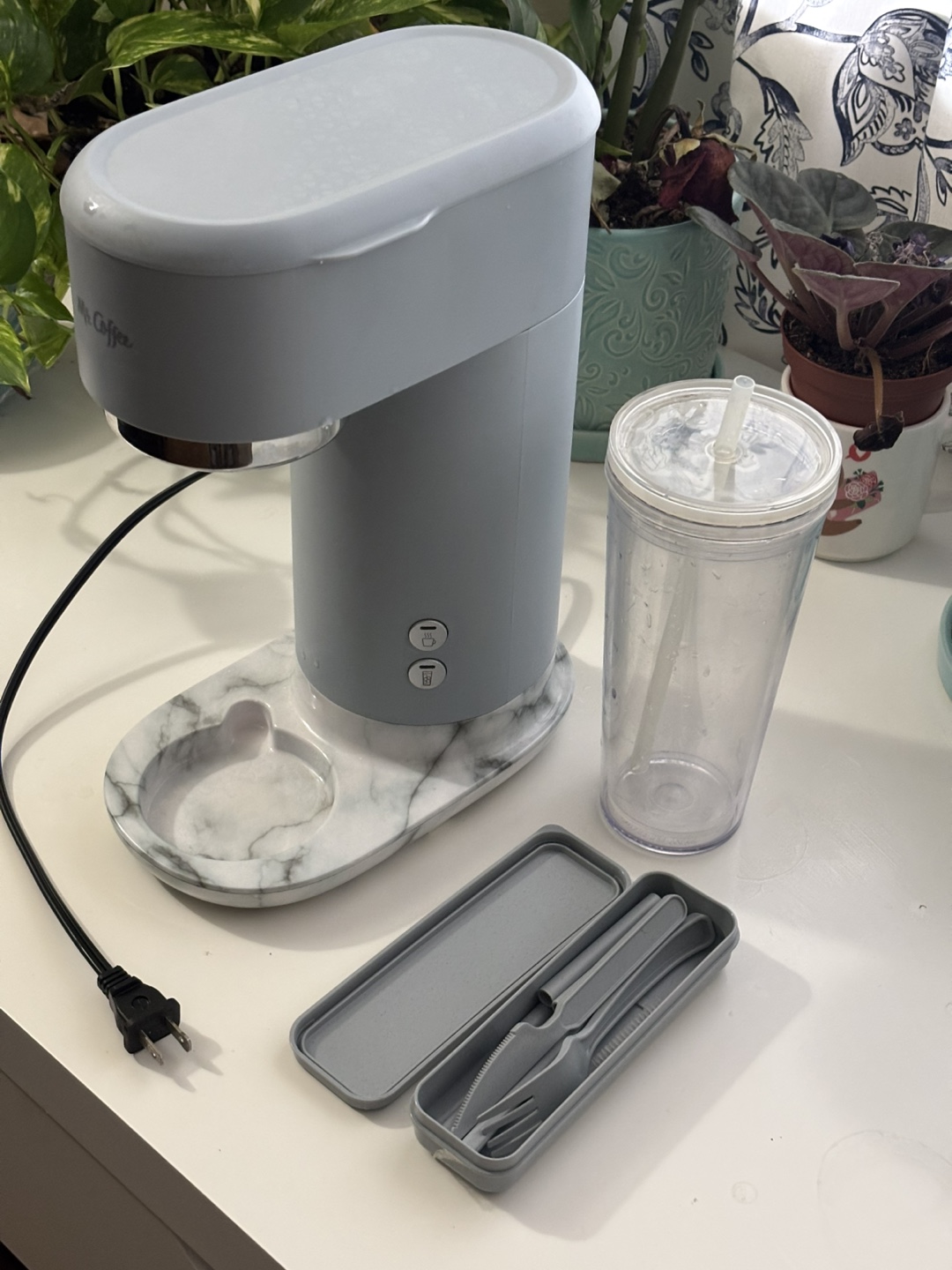 Mr. Coffee Iced Coffee Maker - Blue/Faux Marble 🥕