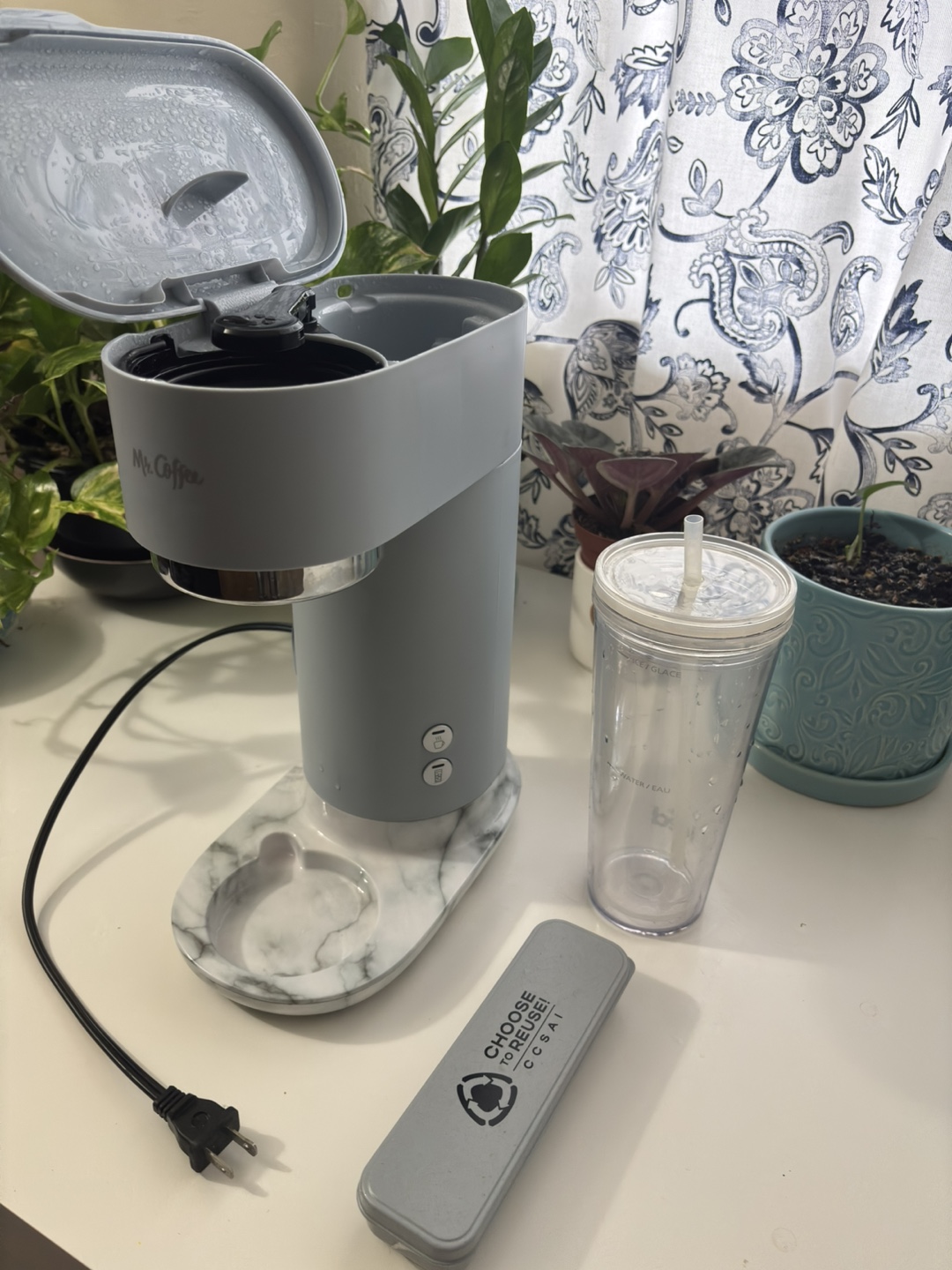 Mr. Coffee Iced Coffee Maker - Blue/Faux Marble 🥕 - photo 3