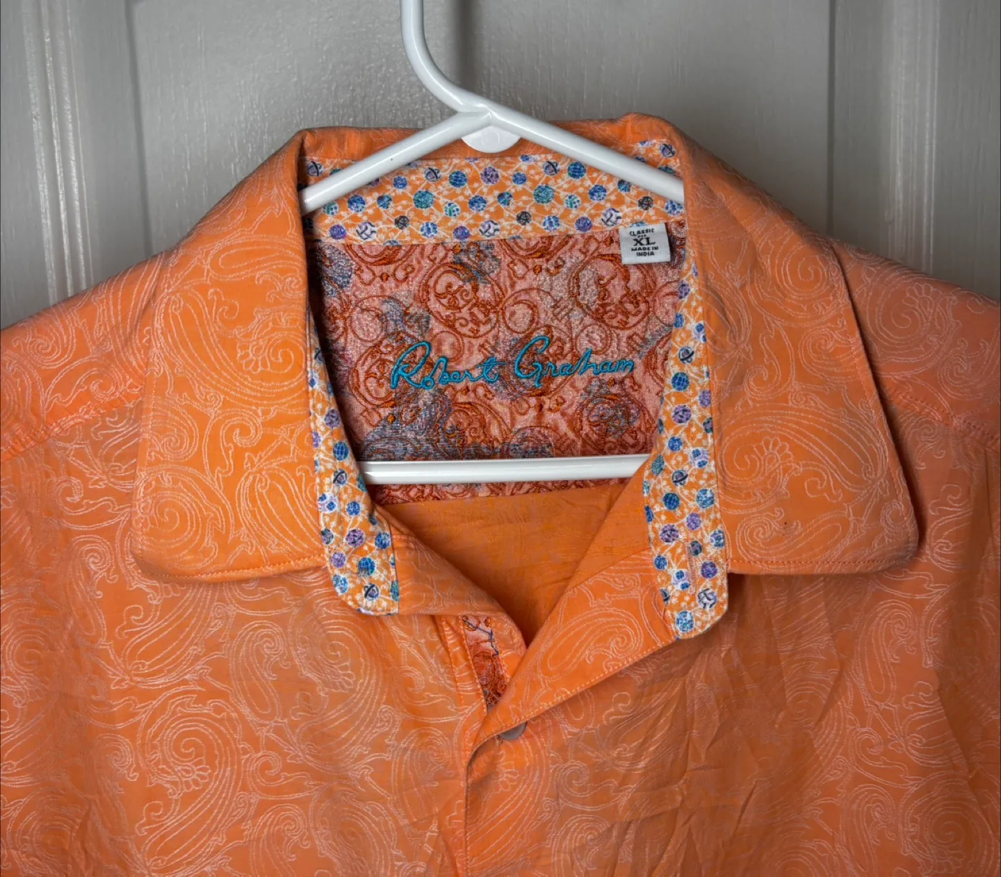 Robert Graham Shirt Men’s XL Paisley Button Up Colorful image indicator(2)