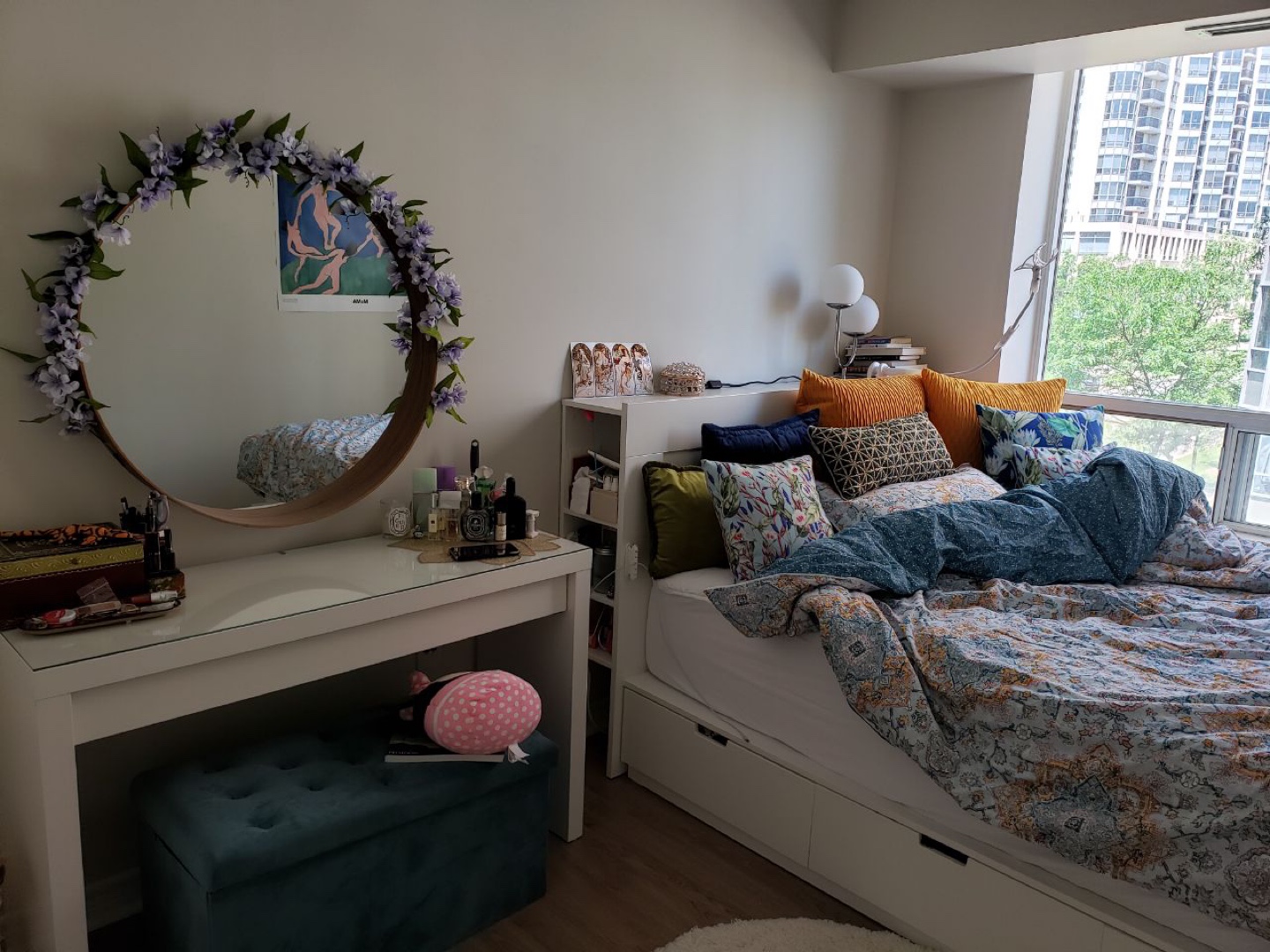 IKEA MALM Dressing Table with STOCKHOLM Mirror