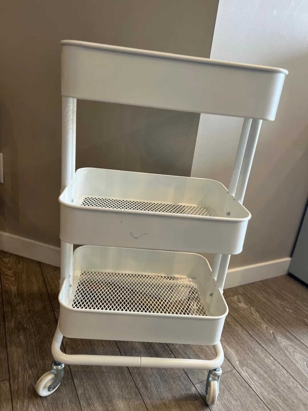 White 3-Tier Rolling Cart thumbnail