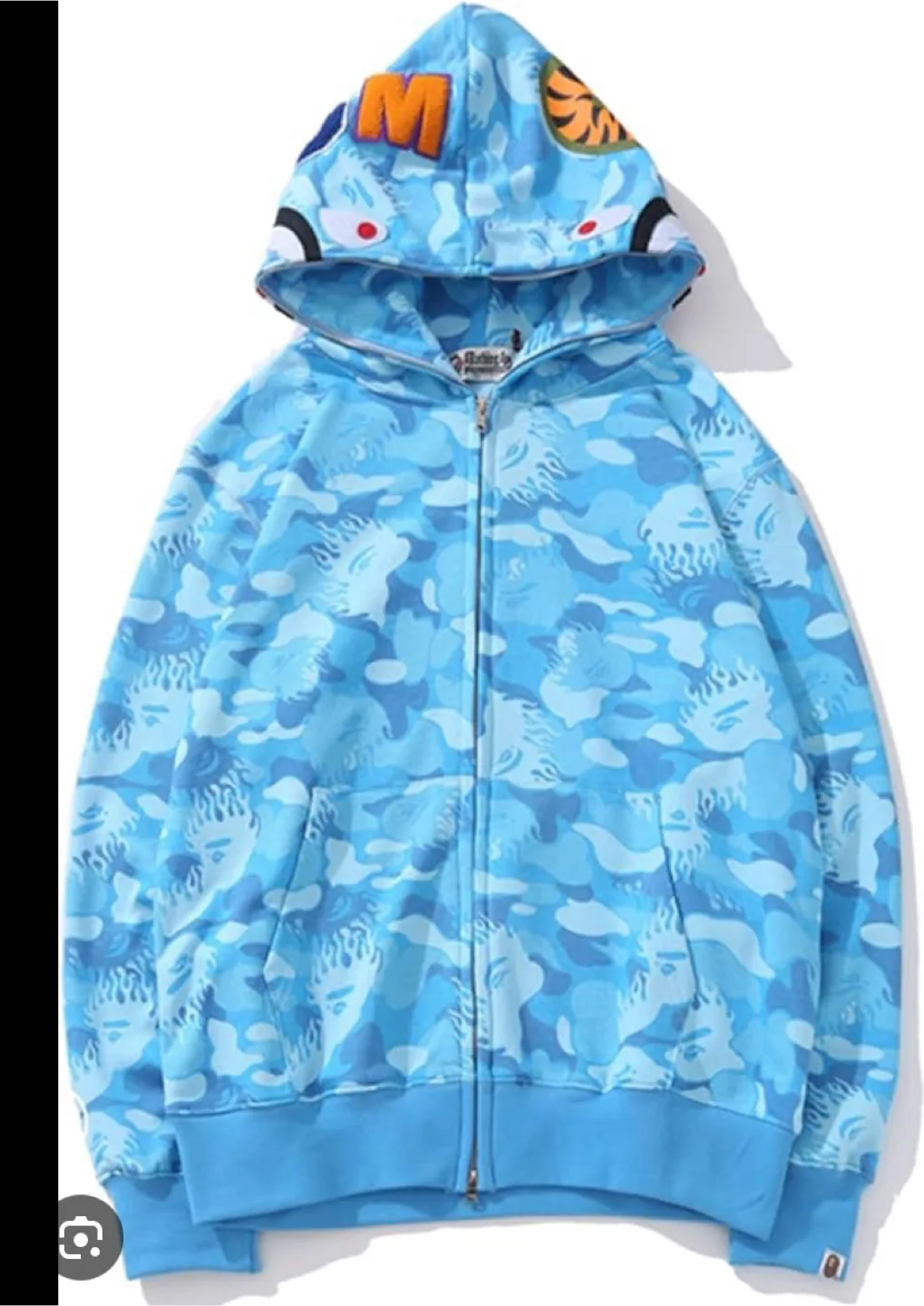 A Bathing Ape Baby Milo Zip-Up Hoodie - Light Blue Camo thumbnail