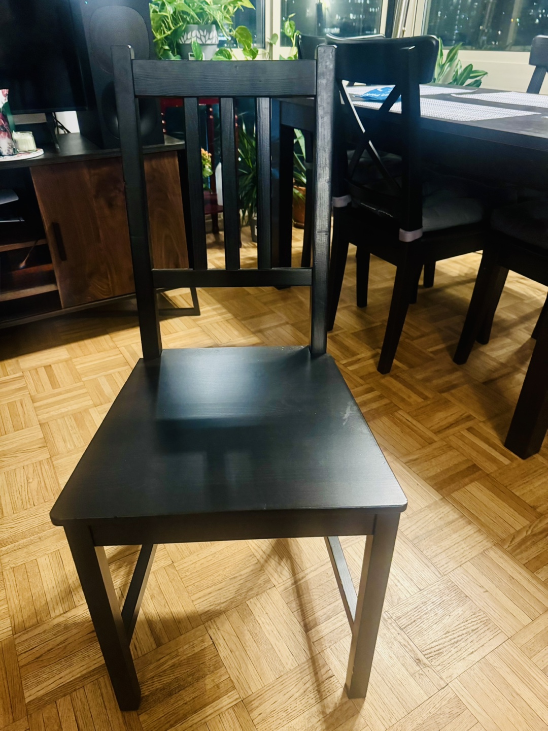 Set of FOUR Black IKEA Dining Chairs
