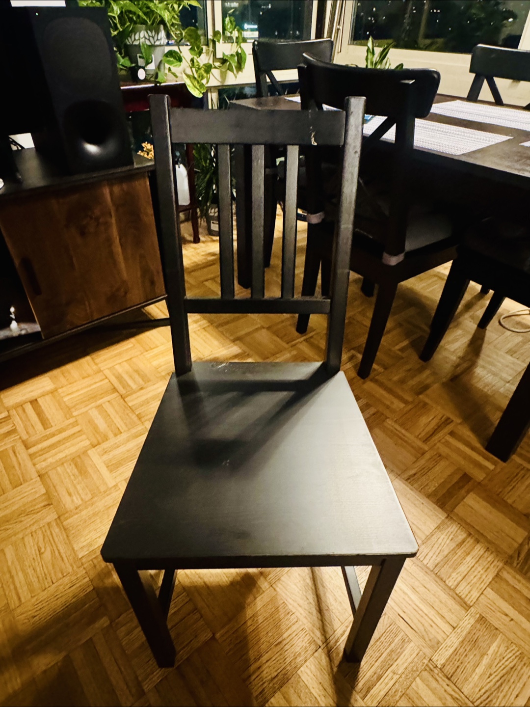 Set of FOUR Black IKEA Dining Chairs - photo 2