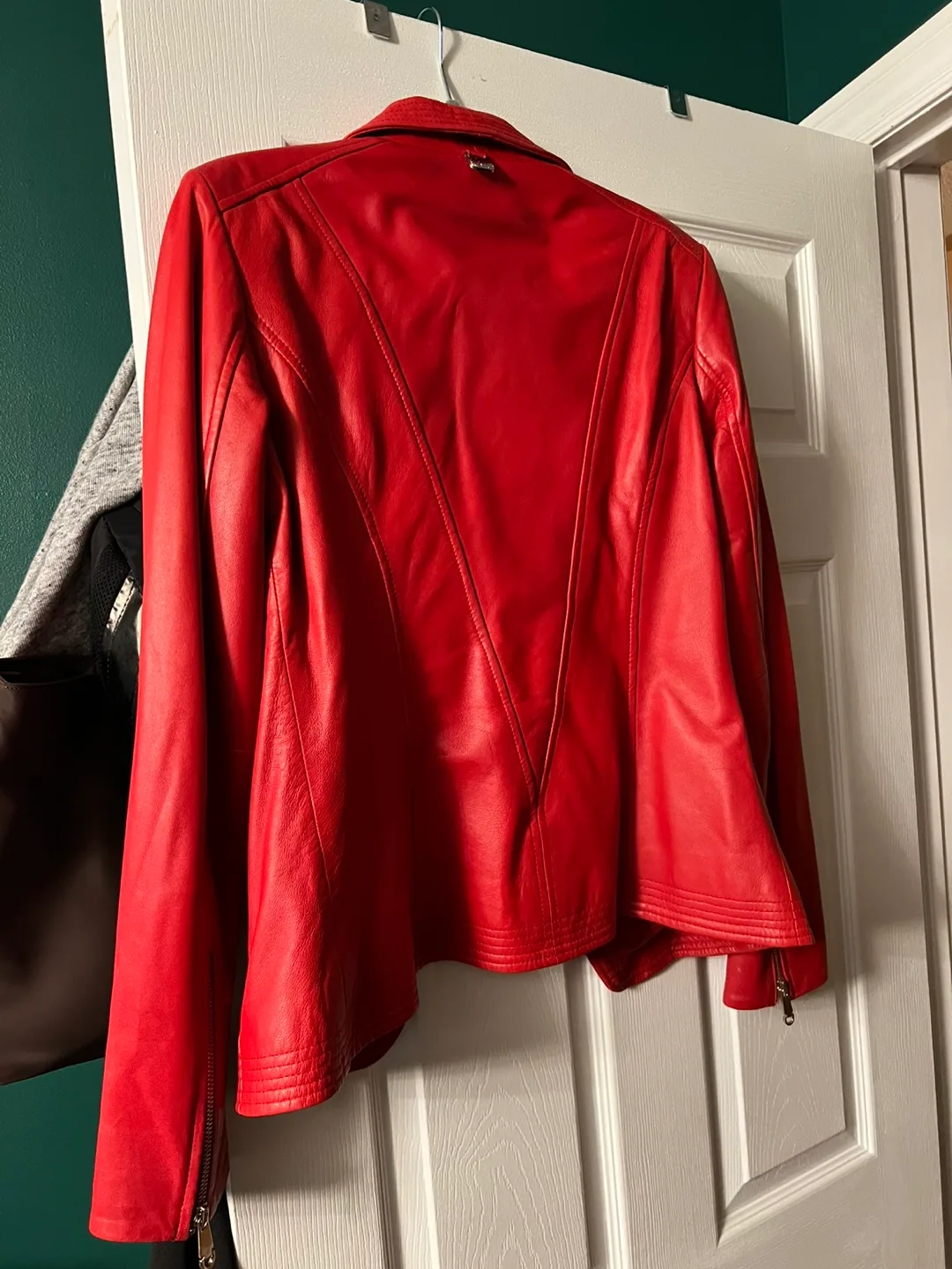 Danier leather Jacket new edition gorgeous red image indicator(4)