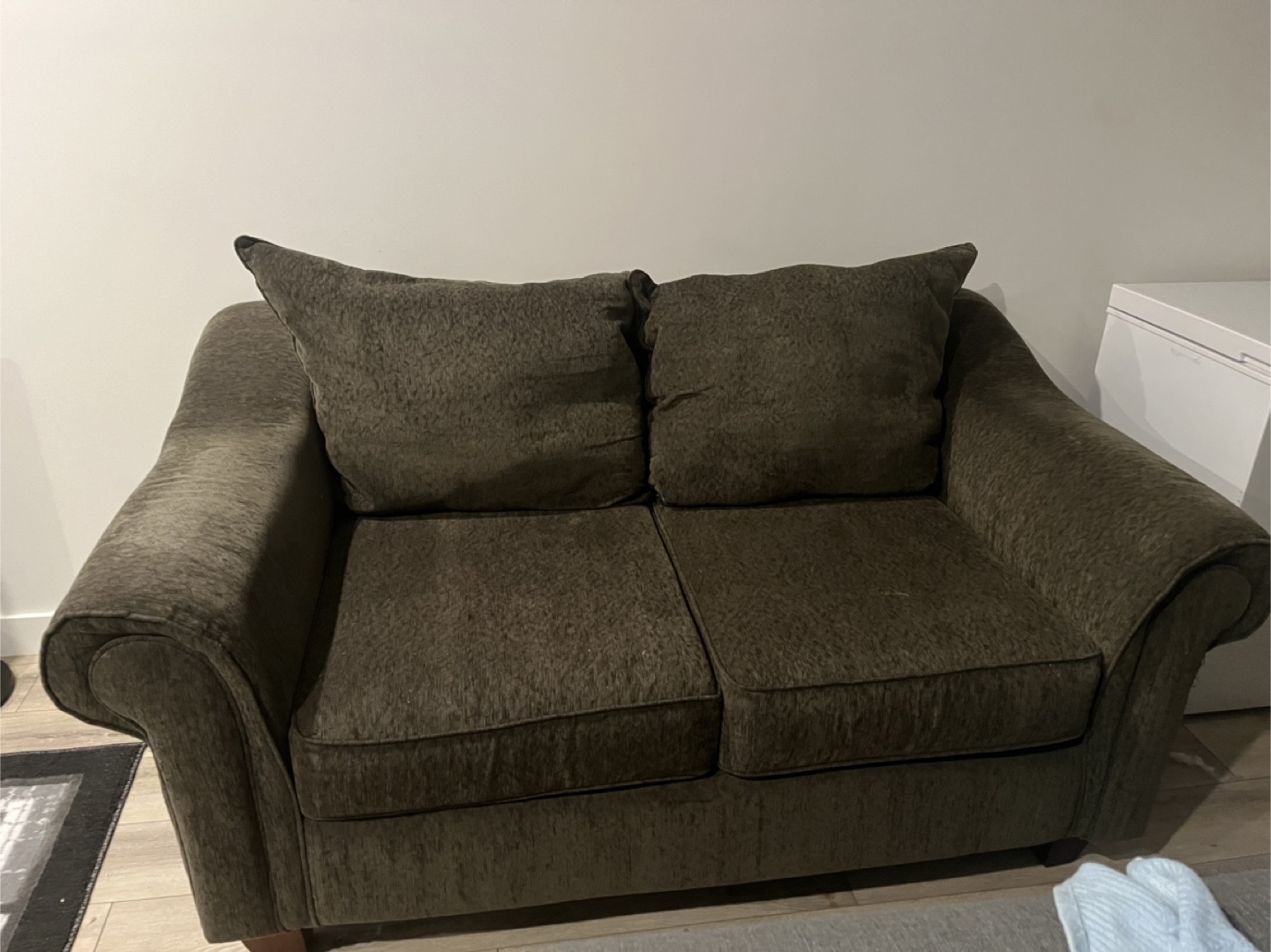 Dark Brown Loveseat - photo 2