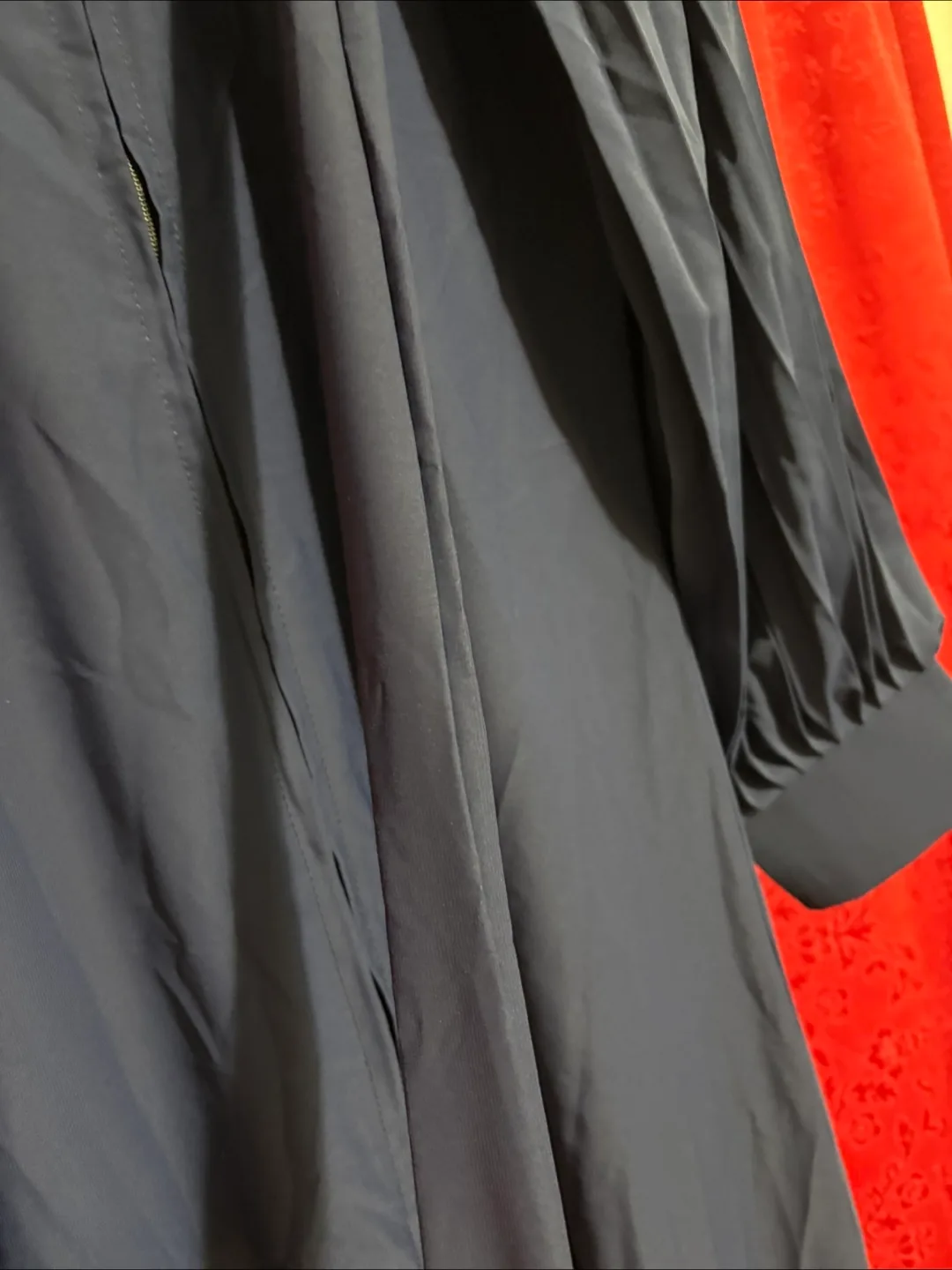 Navy Blue Pleated Maxi Dress with Belt image indicator(3)