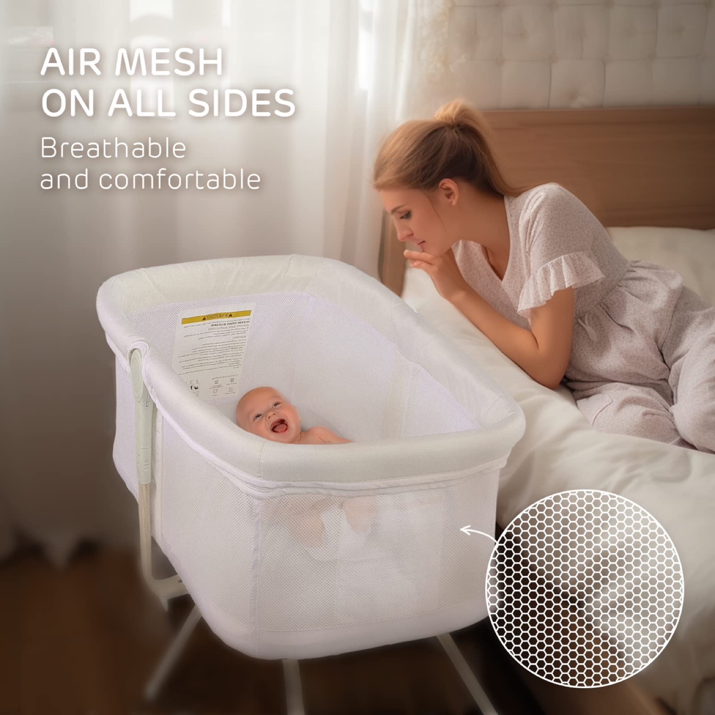 New TCBunny Rocking Bassinet & Baby Bassinet Bedside