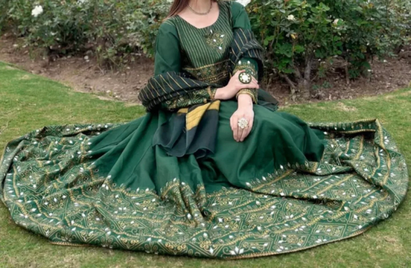 Gorgeous Embroidered Maxi Dress with Dupatta image indicator(4)