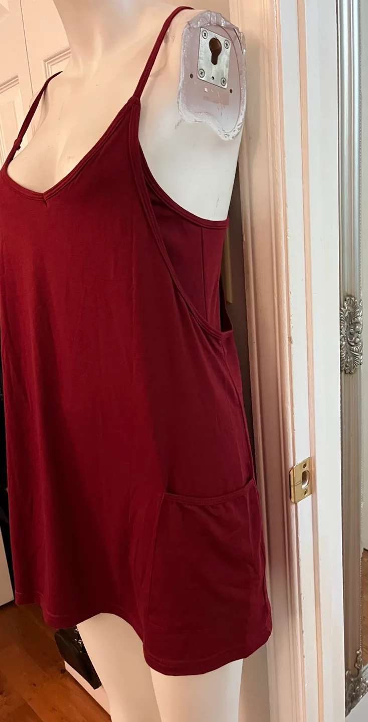 Burgundy Cami and Shorts one piece small image indicator(5)