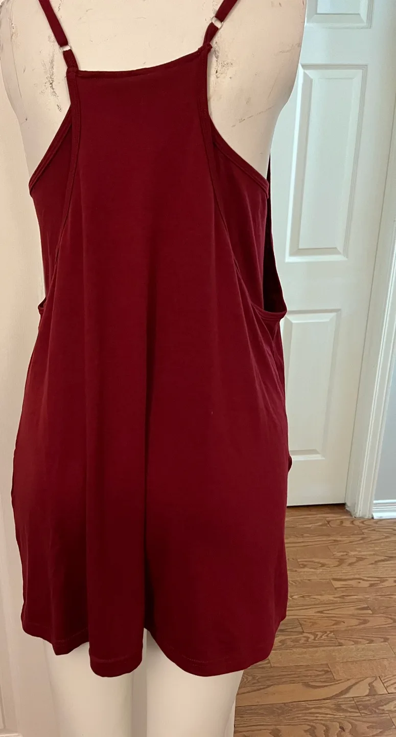 Burgundy Cami and Shorts one piece small image indicator(8)