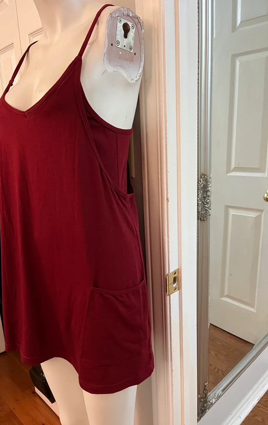Burgundy Cami and Shorts one piece small image indicator(10)