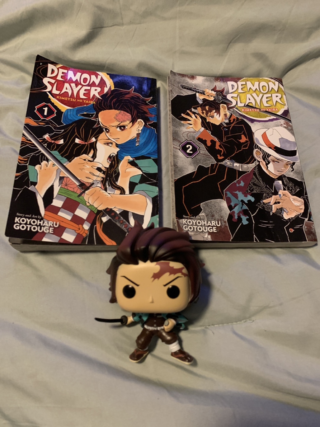 Demon Slayer Manga Volumes 1 & 2 + Pop Vinyl Figure