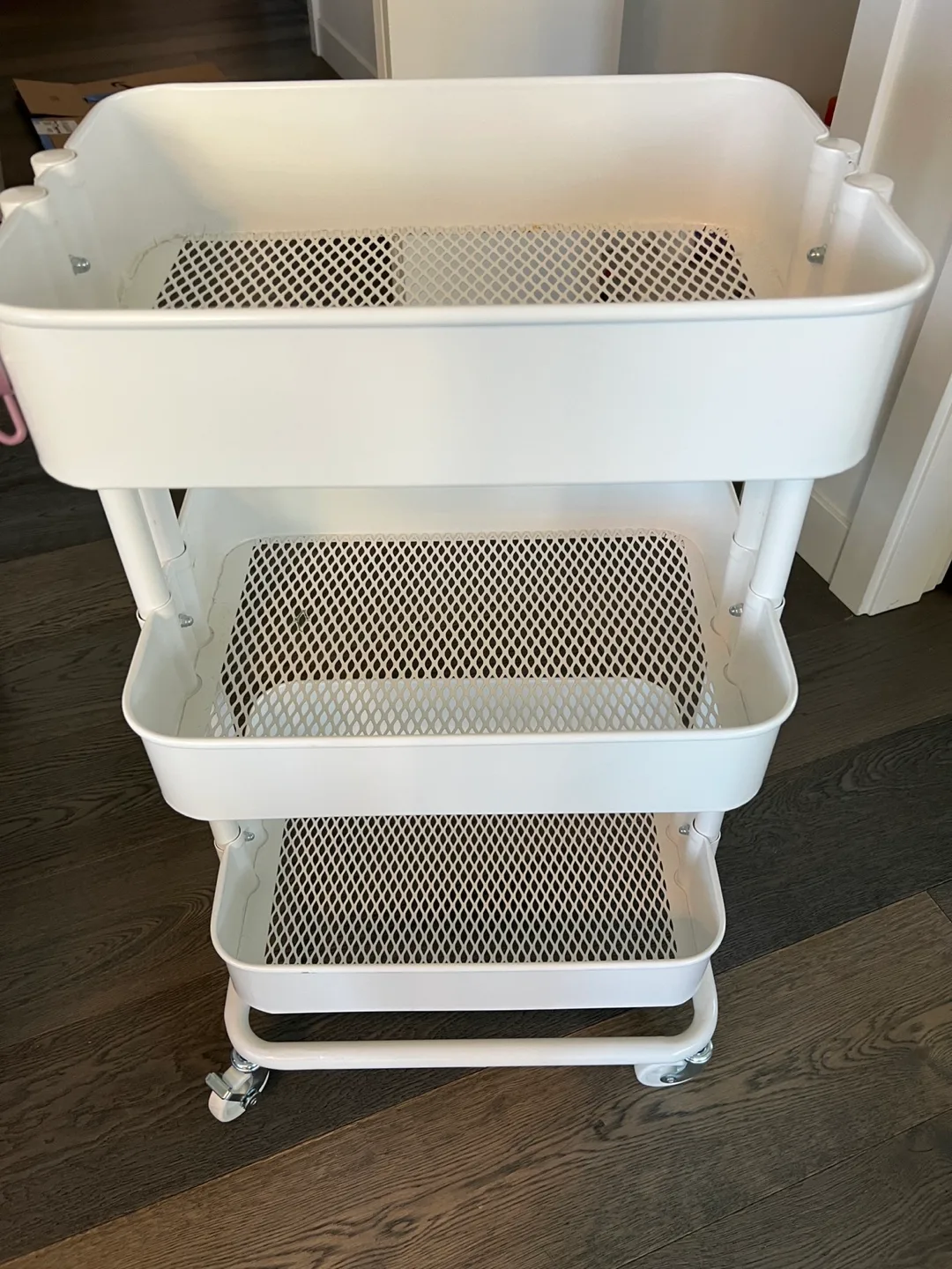 White 3-Tier Rolling Cart thumbnail